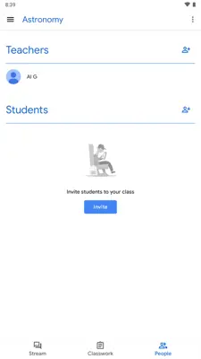 Google Classroom android App screenshot 1